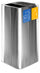 Pattumiera Per Raccolta Rifiuti 38x38xh80 cm In Acciaio Inox con Coperchio Basculante Argento