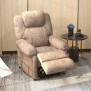 Poltrone Relax Reclinazione Manuale Poggiapiedi Estraibile Beige   