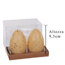 Set 6 Candele a Uova Macchiate H 9 cm