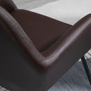 Set 2 Sedie Imbottite 60x56,5x85 cm in Similpelle Marrone