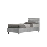 Letto Singolo Testata Dritta Ankel Grigio Varie Misure