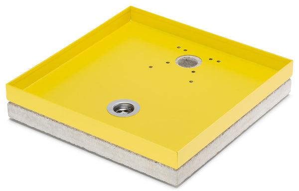 Base Portaciottolo per Fontane 40x40x8 cm in Metallo con Base in Cemento Belfer 42/BSE/10 Giallo online