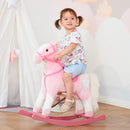 Cavallo a Dondolo per Bambine con Suoni Rosa