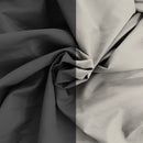 Copripiumino con Sacco e Federe in Tinta Unita Double Face Linea Vera Fumo e Grigio Chiaro