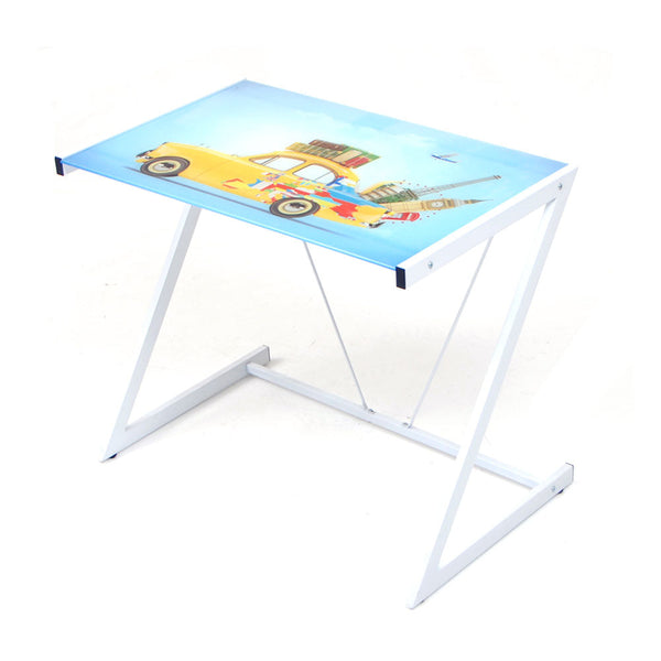 Scrivania 90x55xH74 cm in Vetro Picture Car sconto