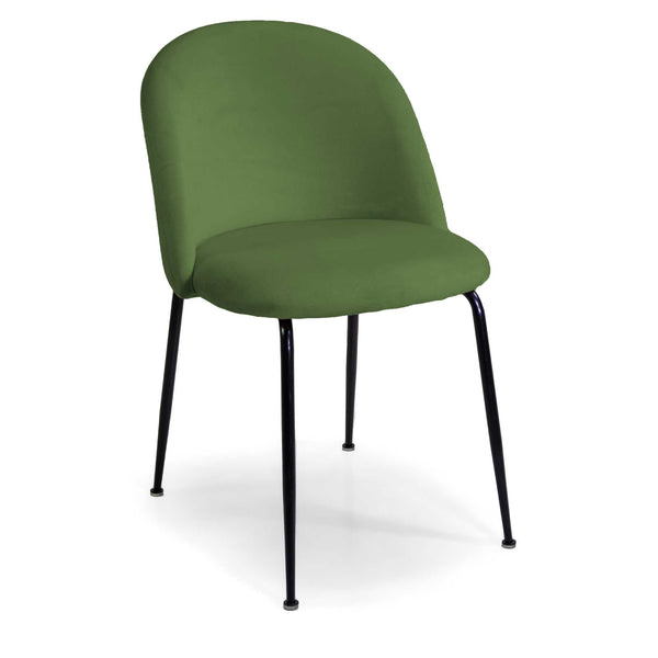 Sedia Sammi 50x57xh47/77,5 cm in Tessuto Velluto Verde/Nero online