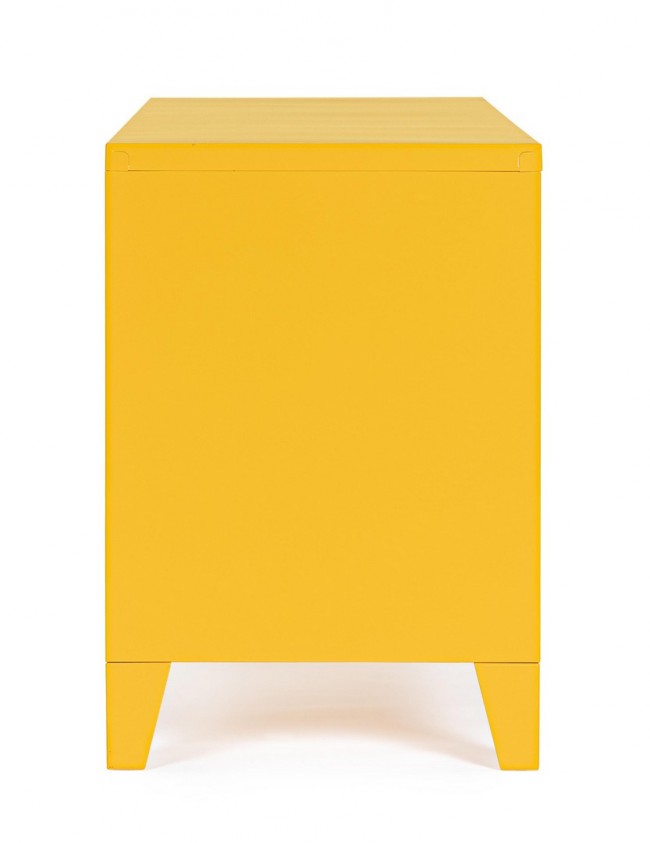 Mobile TV con 2 Ante 40x120,5x58,5 cm Cambridge in Acciaio Giallo