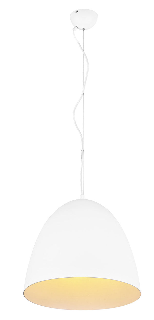 prezzo Lampada a Sospensione da Interno Attacco E27 in Metallo Bianco Opaco