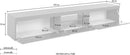 Mobile Tv 3 Ante e Ripiano a Giorno 220x40x35 cm Essential 2A 1R Grigio Antracite Opaco  
