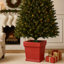 Base Albero di Natale a Vaso 30x30x35 cm con Attacco Universale Rosso      