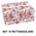 Set 10 Scatole cartone fiori rosa bianco rettangolare