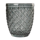 Set 6 Bicchieri Acqua Castle Stones in Vetro VdE Tivoli 1996 Grigio