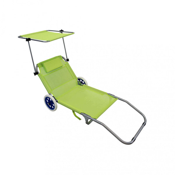 Spiaggina Carrello Pieghevole Steel con Tetto 145x52x62h cm in Textilene Vari Colori online