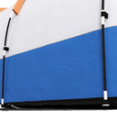 Tenda da Campeggio Impermeabile 420x200x150 cm con 2 Aree e 3 Ingressi in Poliestere e Fibra di Vetro   