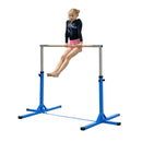 Sbarra per Ginnastica Artistica o Danza Classica Altezza Regolabile 92-150 cm in Acciaio e Legno Blu  
