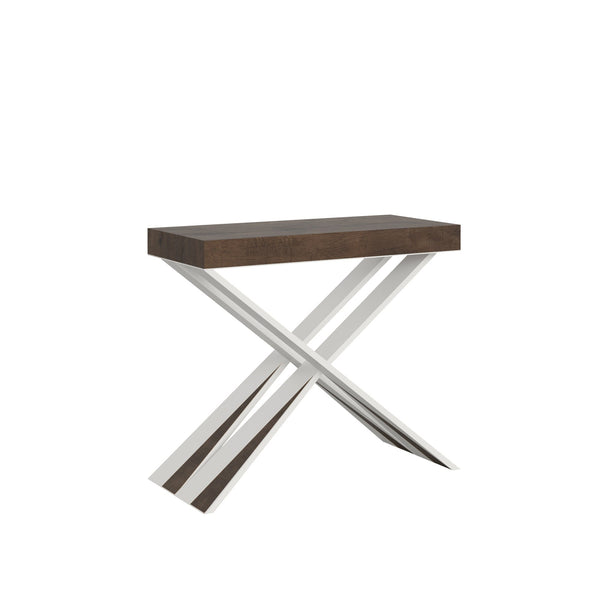 Consolle Allungabile 90-196x40x77 cm in Nobilitato Marrone prezzo
