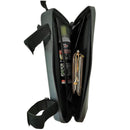 Borsa Portaoggetti da Sottocanna Bicicletta 26x10x4 cm Doppia Tasca Rigida Effetto Carbonio