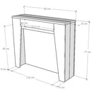 Consolle Allungabile 90x25/211 cm Pannelli in Nobilitato Anea Bianco Frassino