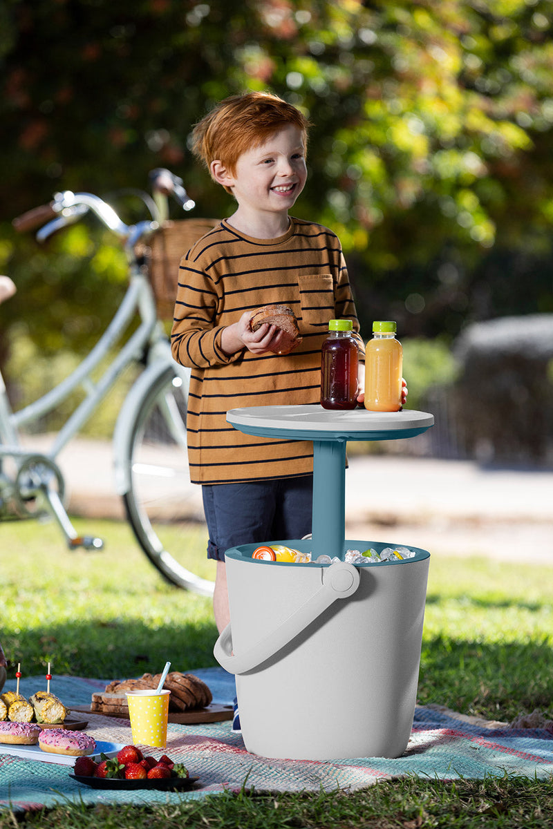 Secchiello Termico Porta Ghiaccio Ø38x37 cm in PVC Keter Go Bar Bianco