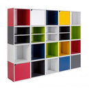 Cubo con Mensola Composite in Legno Grigio