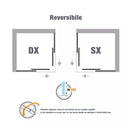 Box Doccia Angolare 2 Ante Scorrevoli in Acrilico 2,2 mm H185 cm Dorini Bianco Varie Misure
