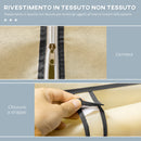 Armadio Portatile Guardaroba Salvaspazio 103x43x162.5 cm in Tessuto Non Tessuto Crema      