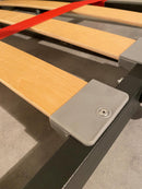 Letto Singolo A Scomparsa Kando Con Divano Con Materasso Bianco Frassino e Grigio      