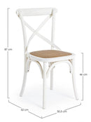 Sedia Cross Bianco in Legno