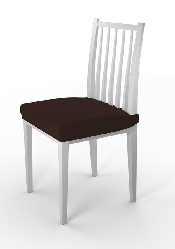 online Set 2 Coprisedie Elasticizzati in Poliestere Marrone