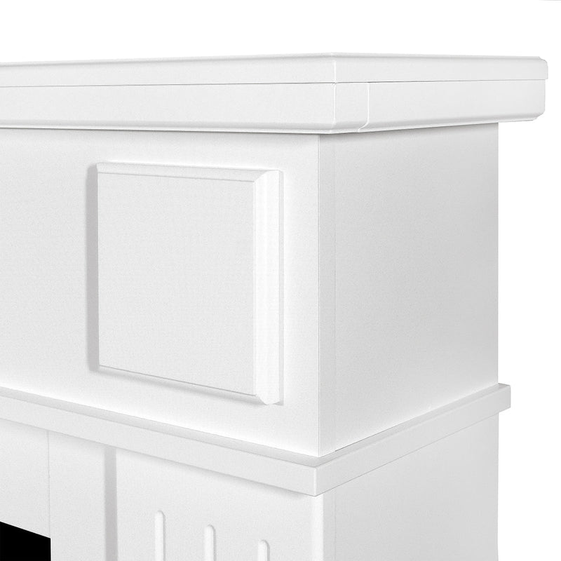 Camino Elettrico da Pavimento 95x120x30 cm Effetto Fiamma 1500W Olimpia & Mars Wenge