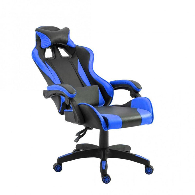 Sedia da Gaming Ergonomica 66x60x134 cm in Similpelle Blu