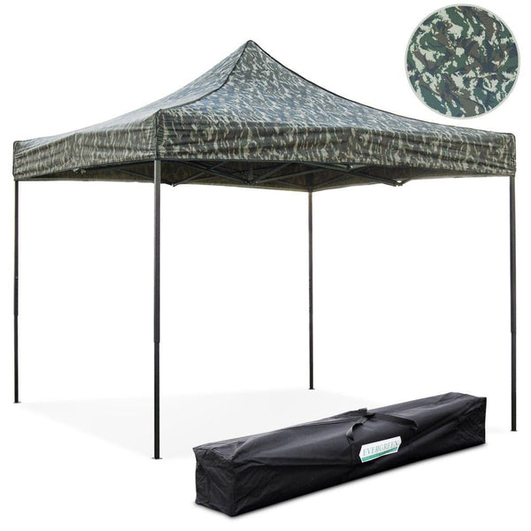 Gazebo Richiudibile Pieghevole 3x3m in Acciaio e PVC Impermeabile Mimetico prezzo
