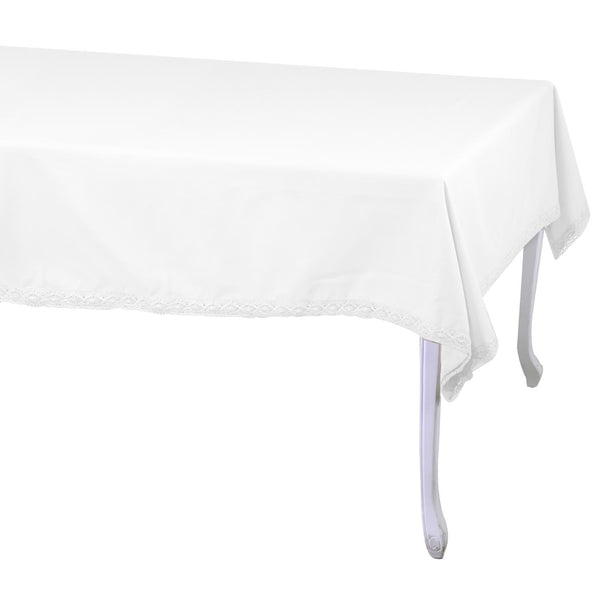 acquista Tovaglia Quadrata 140x140 cm in Cotone 180 GSM Amelie Bianco