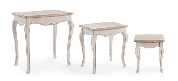 prezzo Set 3 Tavolini Clarisse in Legno