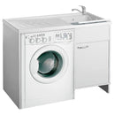 Lavatoio e Coprilavatrice in PVC 109x60x89 cm Forlani Tidy Bianco Lato Destro