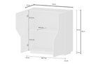 Credenza 2 Ante 79,5x43x86 cm Alien Bianco Lucido