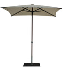 Ombrellone da Giardino 2x2 m Palo Ø38 mm in Alluminio Effetto Legno Tessuto Poliestere Trend Wood Ecru