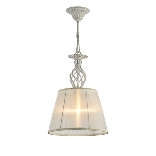 Lampada pendente Elegant in Metallo Grace Bianco con Oro sconto