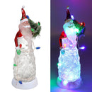 Pupazzo Babbo Natale a Forma di albero con luci cm Ø9,5xh29