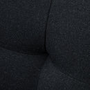 Divano Letto 3 Posti Reclinabile con Bracciolo Tavolino a Ribalta  in Tessuto Effetto Lino Grigio  