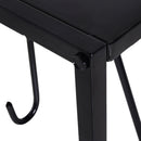 Portalegna per Camino 34x34x111 cm con Accessori in Metallo Nero