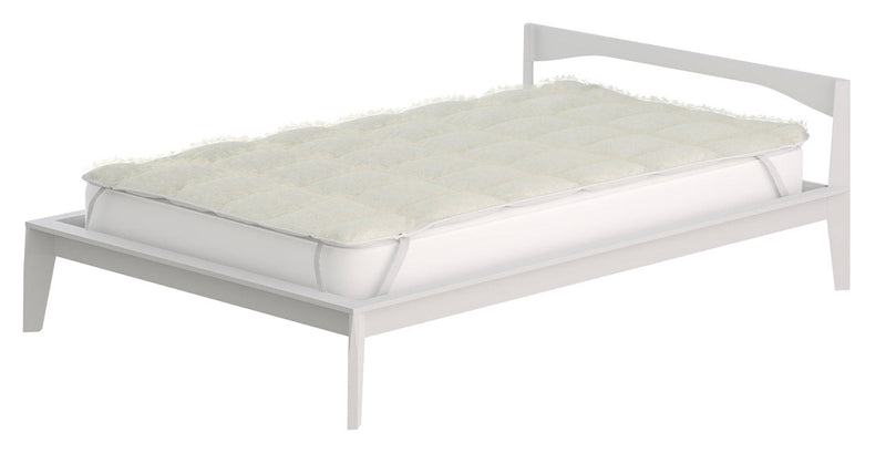 Topper Trapuntato 300 gr/mq con Elastici Sherpa Bianco Varie Misure