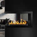 Camino a Bioetanolo da Incasso Trifacciale 90x30x50 cm Maratea 90 Nero 