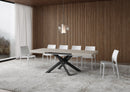 Tavolo Allungabile 140-244x90x77 cm Volantis Cashmere Telaio Antracite 