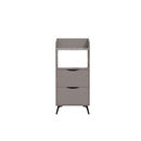 Mobile 2 Cassetti 2 Ripiani 60x36x136 cm in MDF Gorki Bianco