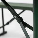 Set Birreria da Giardino Pieghevole Tavolo 105x69x64 cm 2 Panche in Polietilene Verde