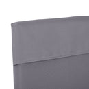 Cuscino per Dondolo da Giardino 130x45x5 cm in Poliestere Grigio