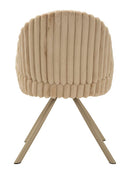 Sedia Stoccolma A crema Set 2 Pz 58x53x85 cm in Compensato e Spugna e Ferro e Poliestere Crema      