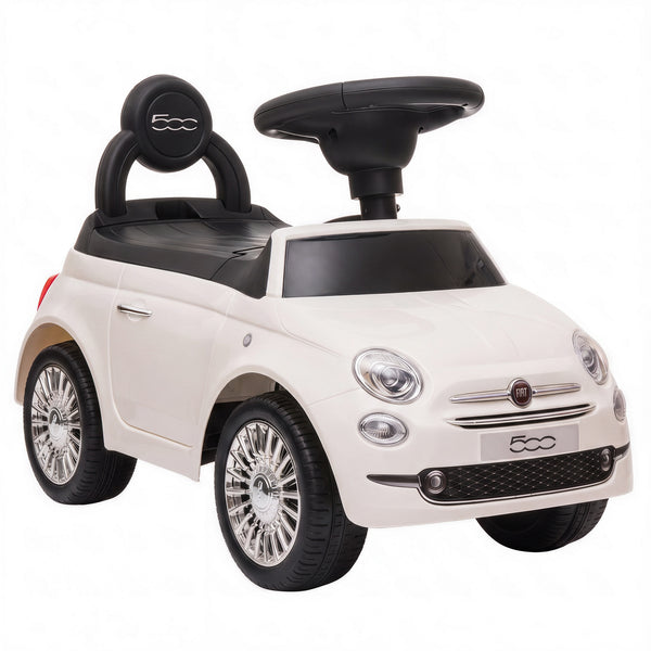 acquista Macchina Cavalcabile per Bambini 12-36 Mesi Licenza Fiat 61x28x38,3 cm con Musica e Clacson in PP Bianco