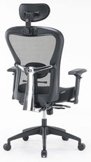 Sedia Poltrona Direzionale da Ufficio in Tessuto e Rete Pasadena Nera